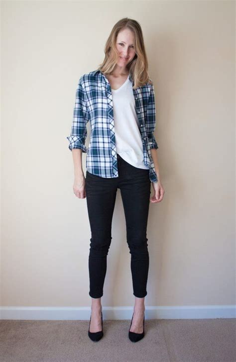 oversized flannel outfit ideas.